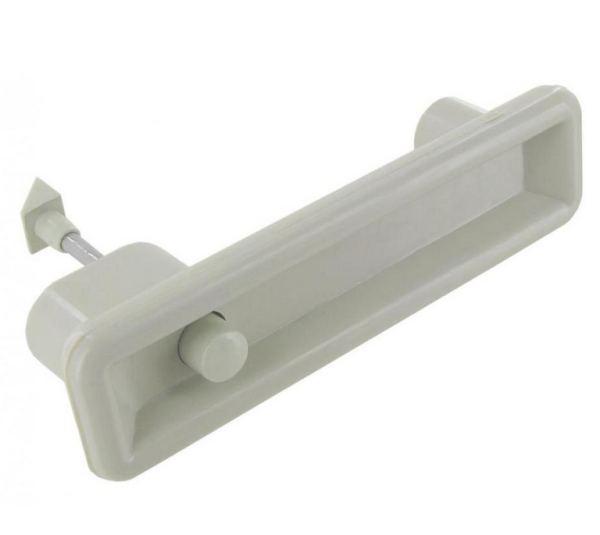 Cabinet door handle silver beige with silver beige push botton (each)